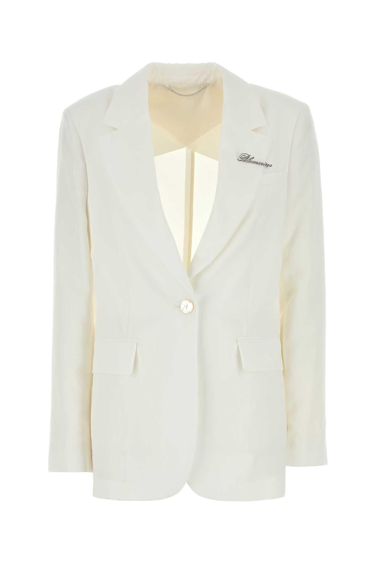 blumarine white gabardine blazer