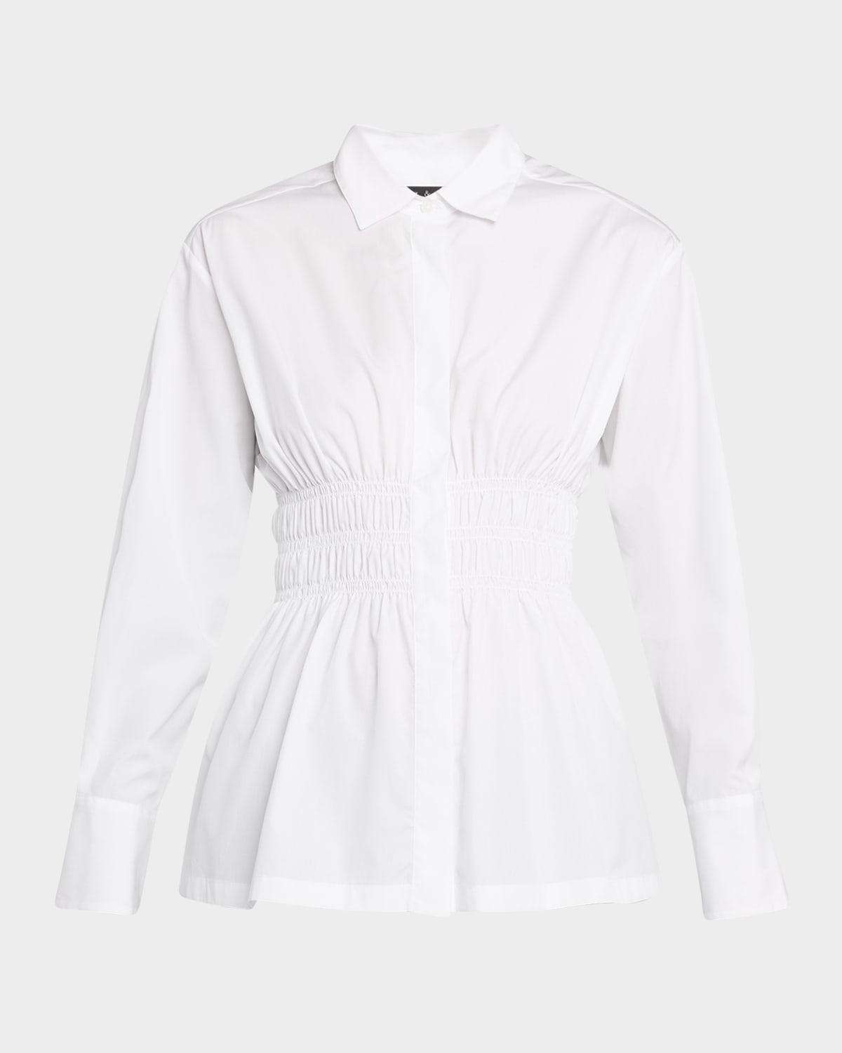 blythe smocked poplin shirt