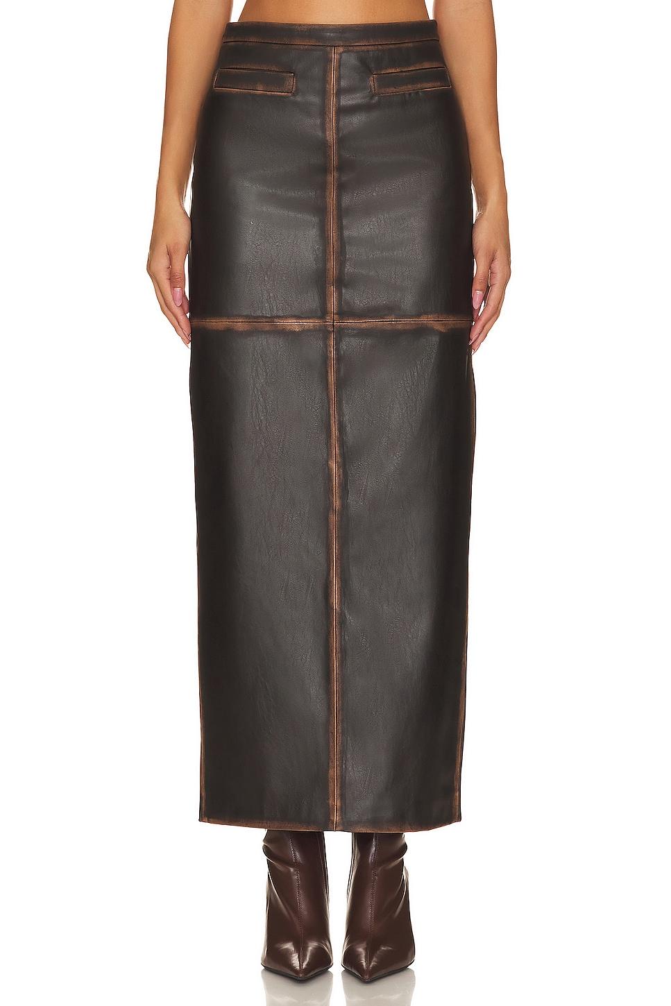 bo faux leather maxi skirt