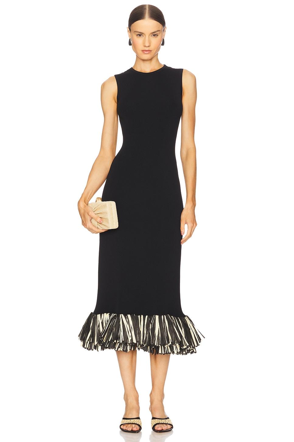 boa knit raffia dress