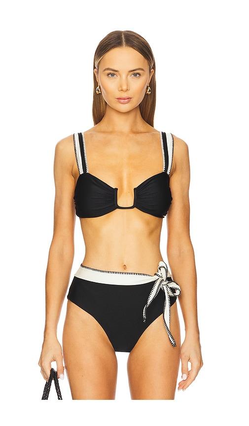 boamar chloe bikini top in black.