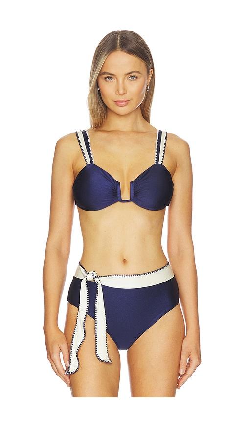 boamar chloe bikini top in navy.