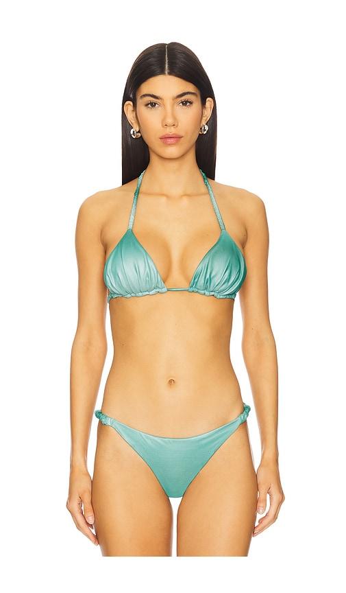 boamar nia bikini top in green.