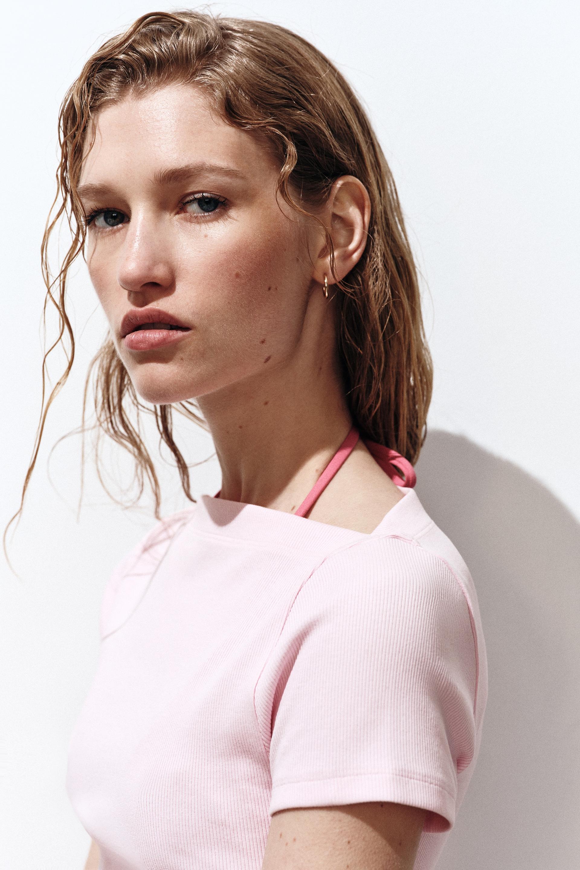 boat-neck cotton top