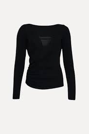 boat neck draped top elisabetta franchi