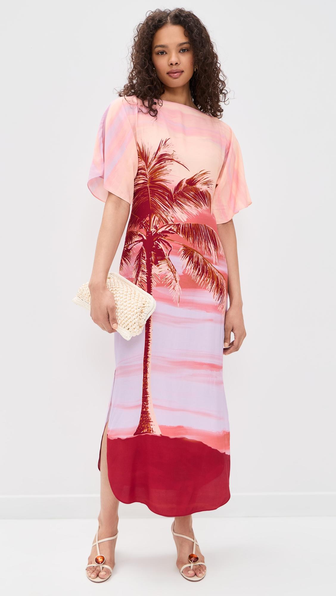 boat neck long dress