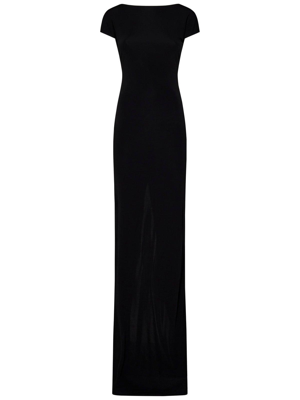 boat-neck maxi jersey dress dsquared2