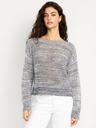 boat-neck open-stitch sweater
