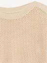 boat-neck open-stitch sweater
