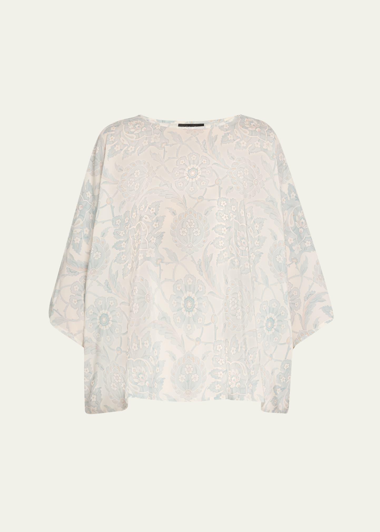 boat-neck silk top (mid length)