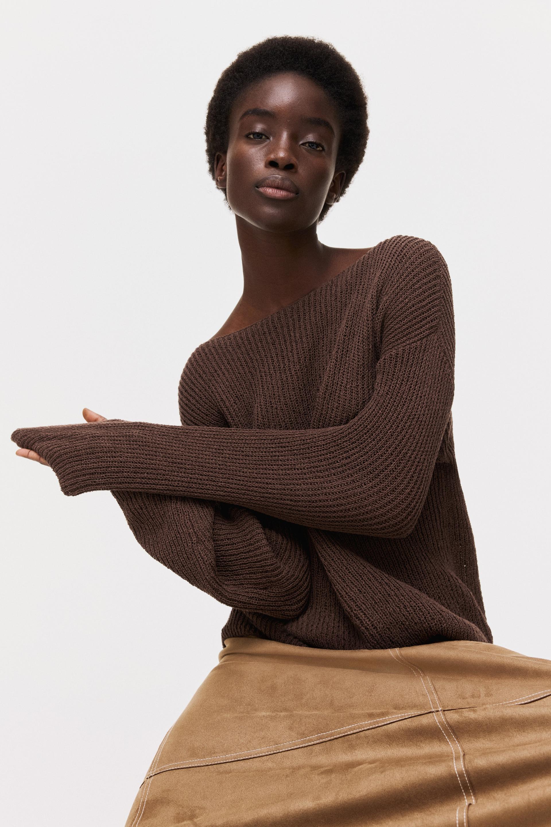 boat-neck sweater