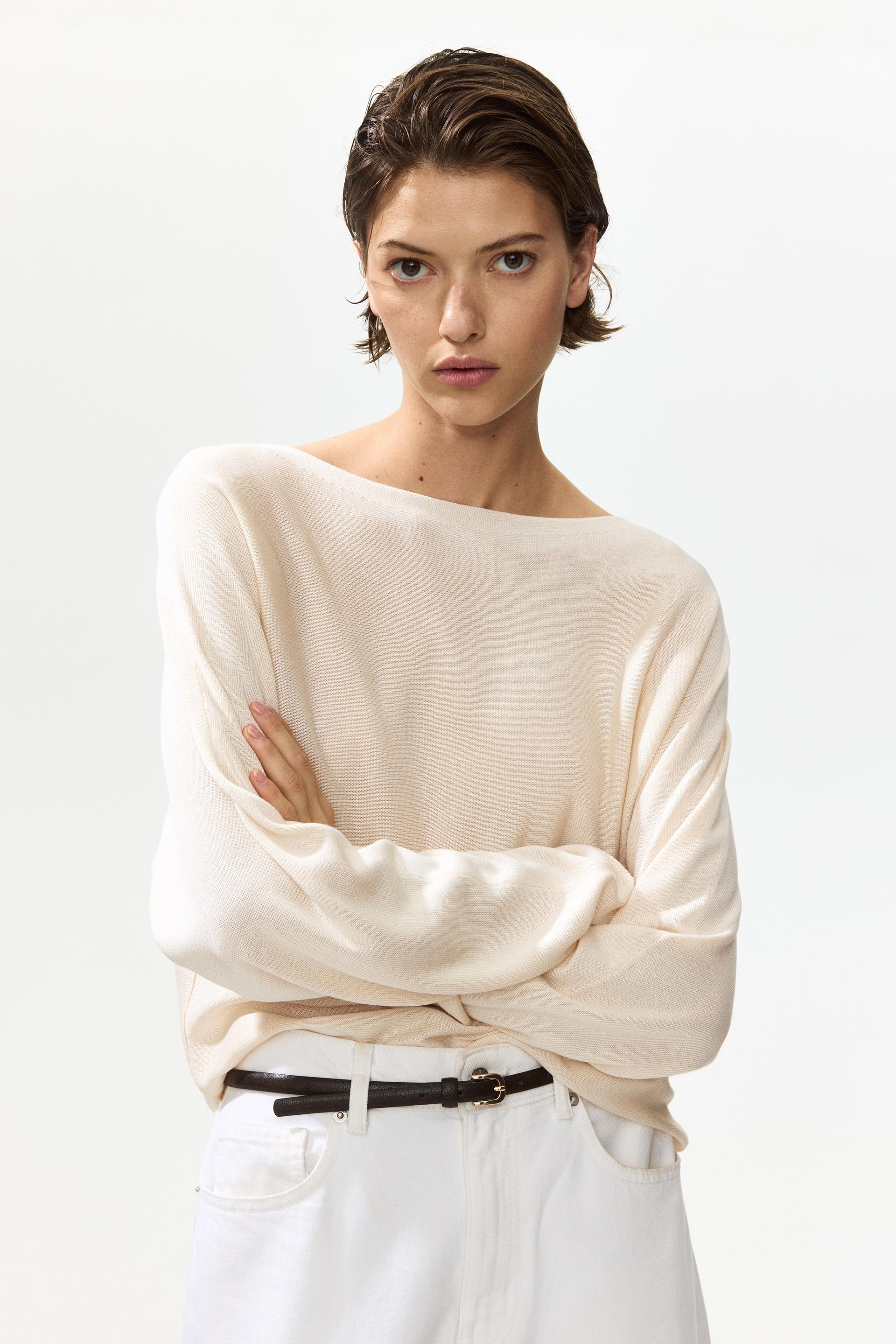 boat-neck sweater