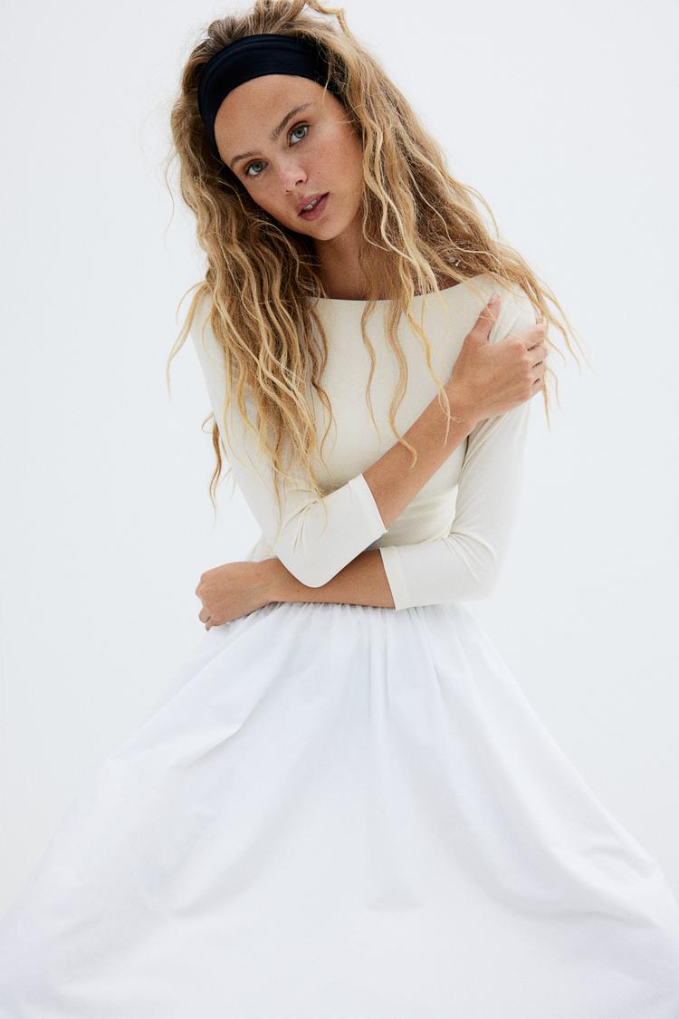 boat-neck top