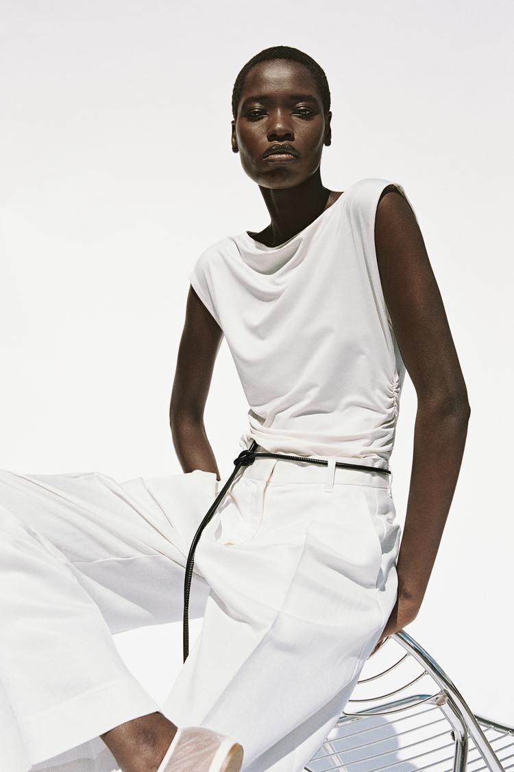 boat-neck top