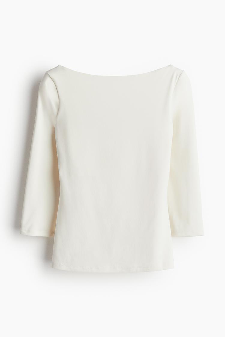 boat-neck top