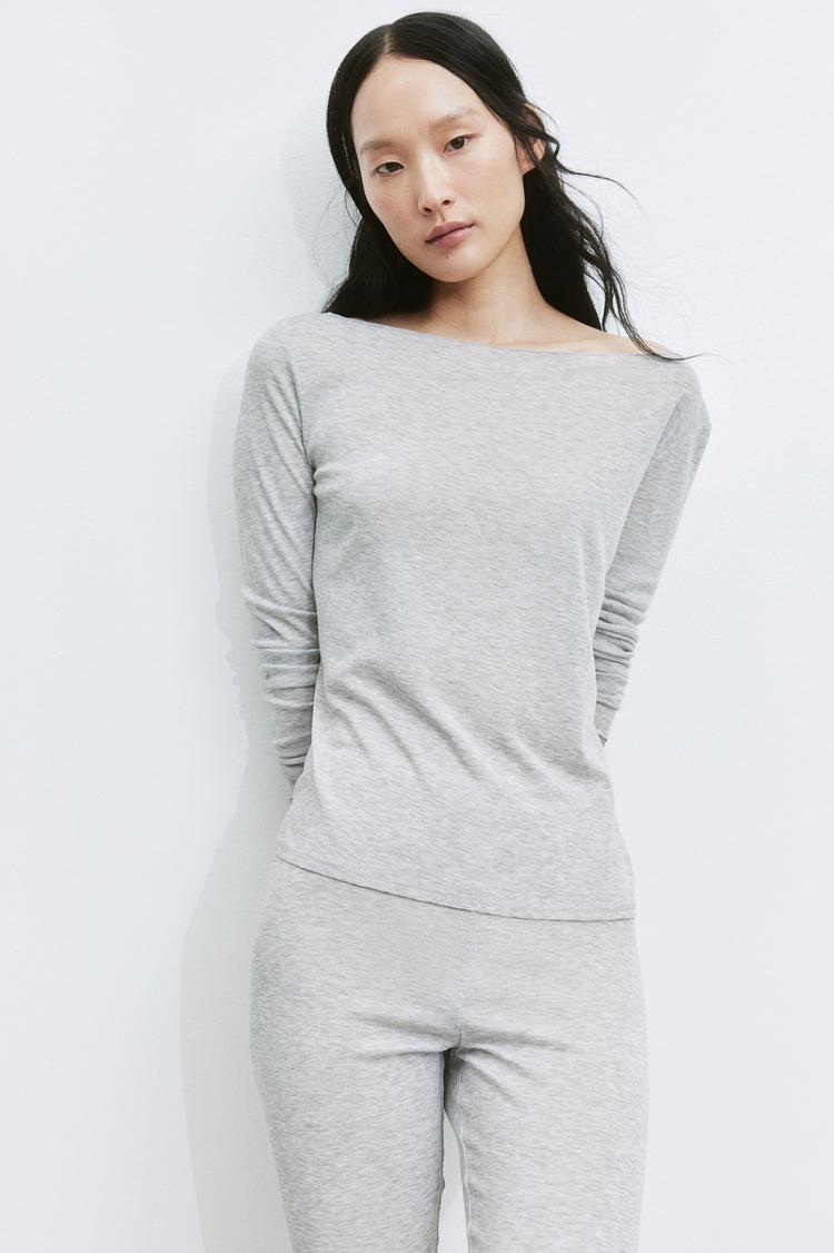 boat-neck top