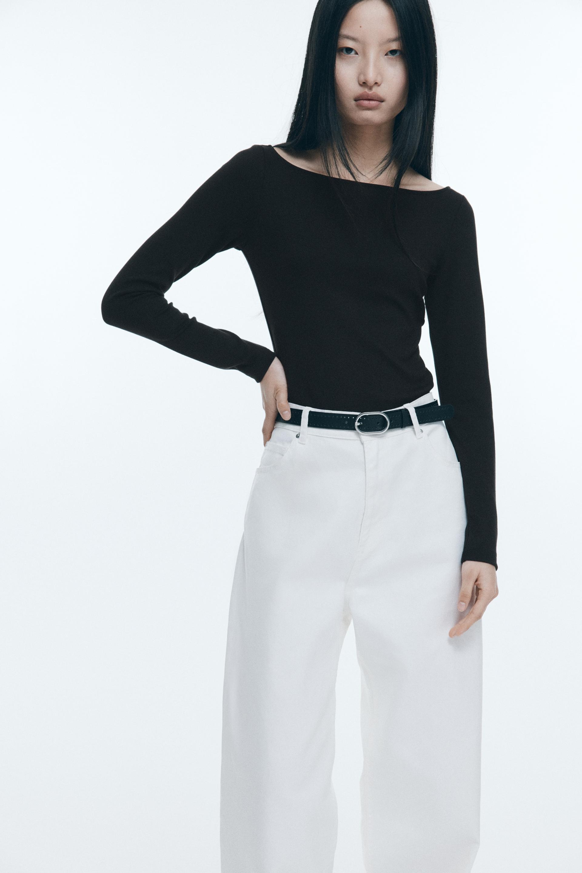boat-neck top