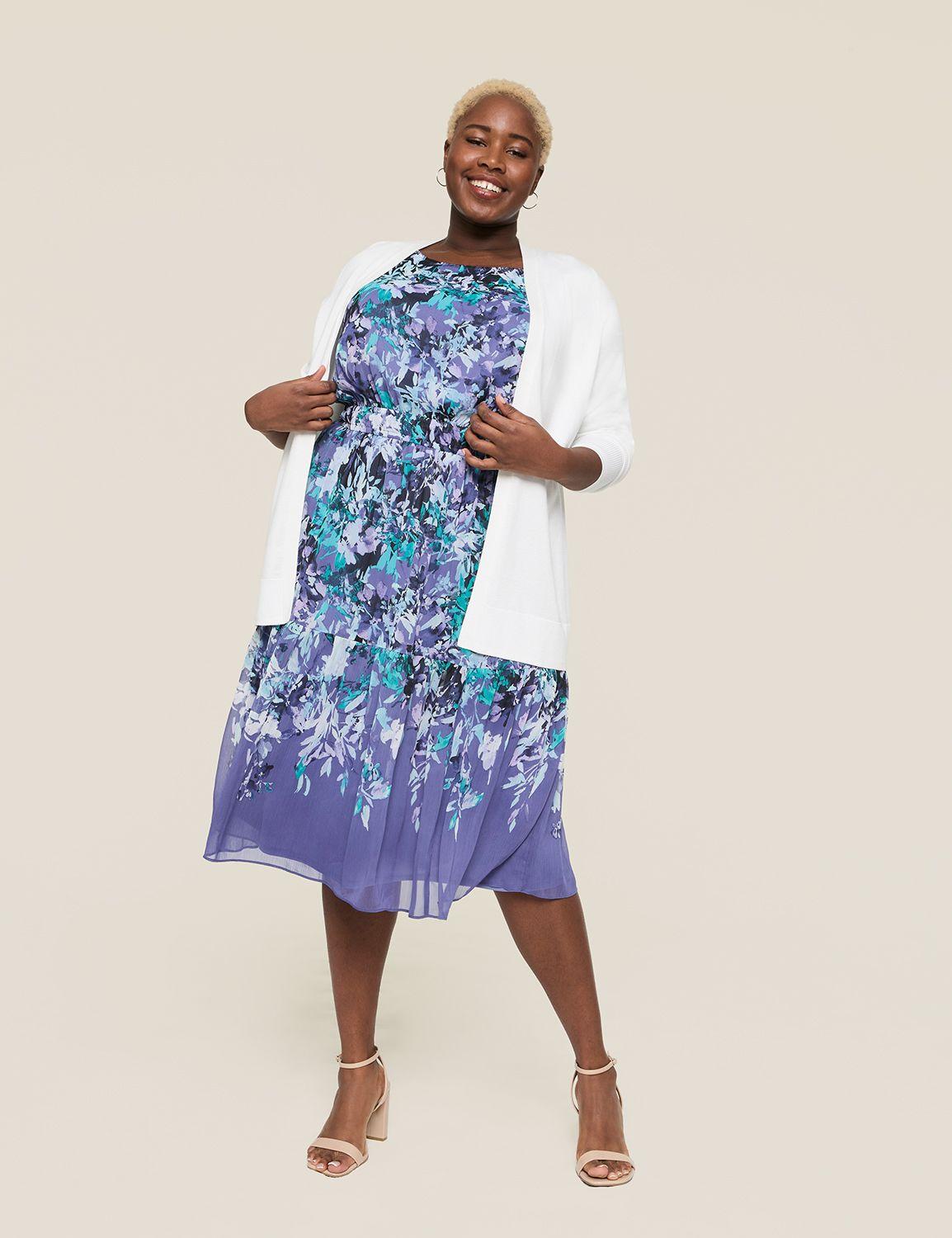 boatneck elastic-waist midi dress