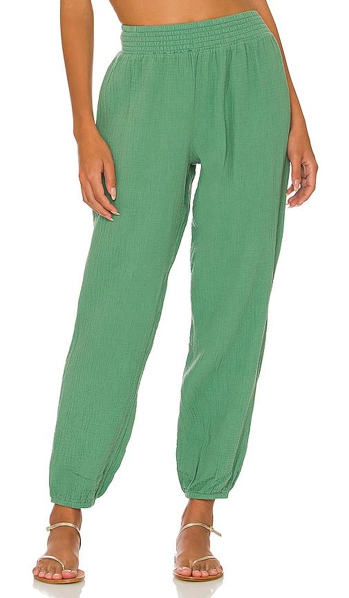 bobi beach gauze pant in green.