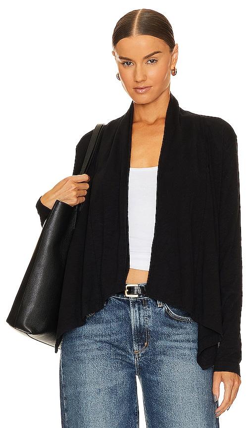 bobi flowy cardigan in black.