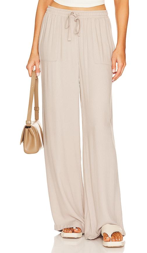bobi high waist pant in taupe.