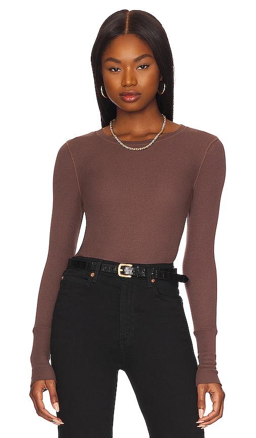 bobi modal thermal top in brown.