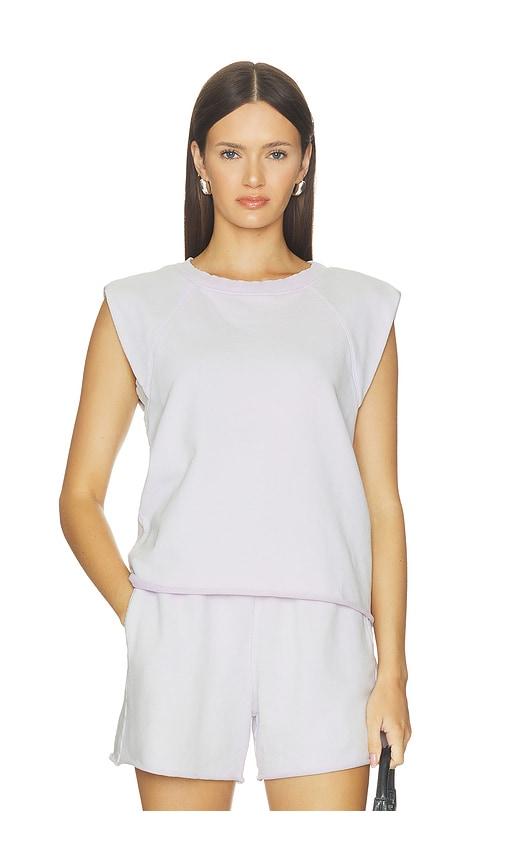 bobi raglan muscle tank top in lavender.