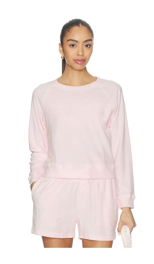 bobi raglan pullover in pink.