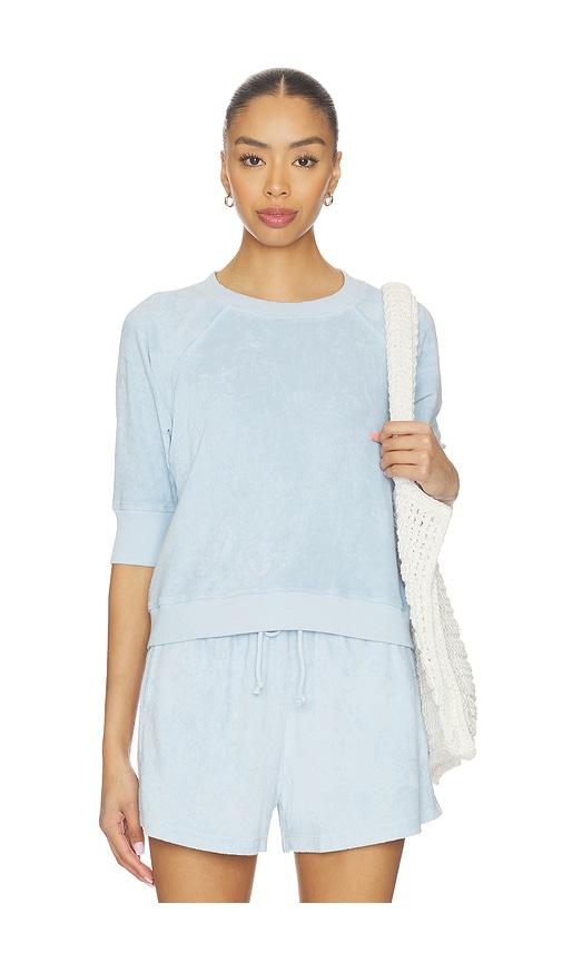bobi s/s classic raglan pullover in baby blue.