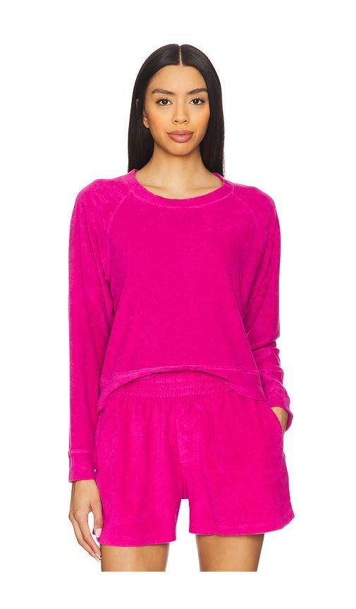 bobi terry top in fuchsia.