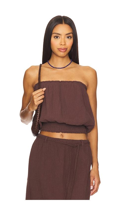 bobi top in brown.