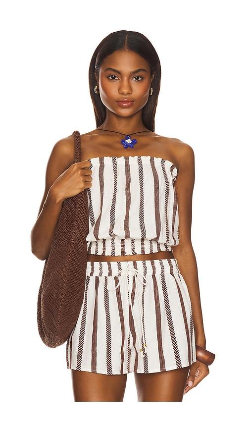 bobi top in brown.
