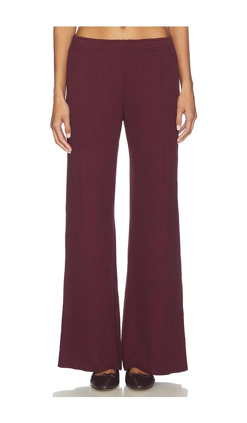 bobi wide leg drawstring pant in purple.