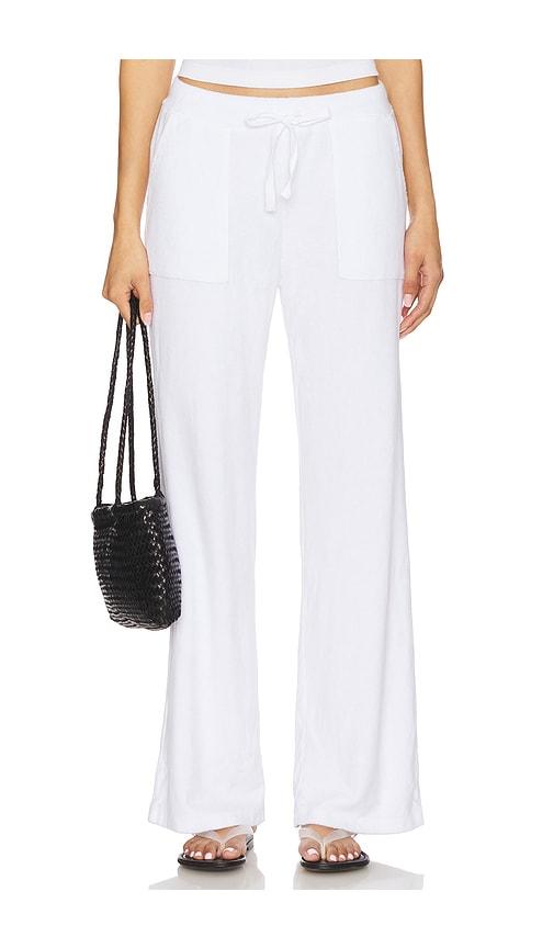 bobi wide leg pant in white.