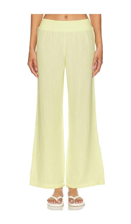 bobi wide leg pants in lemon.