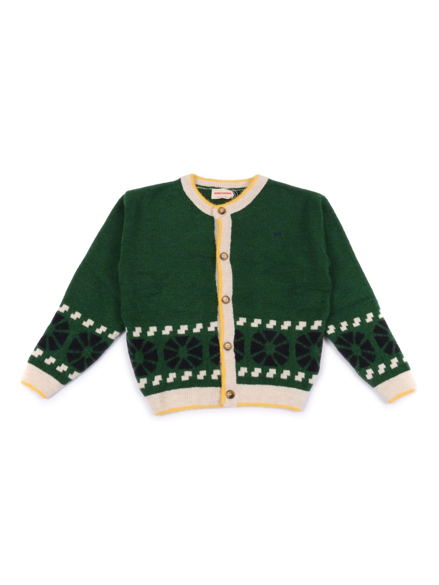 bobo choses kaleidoscope jacquard cardigan