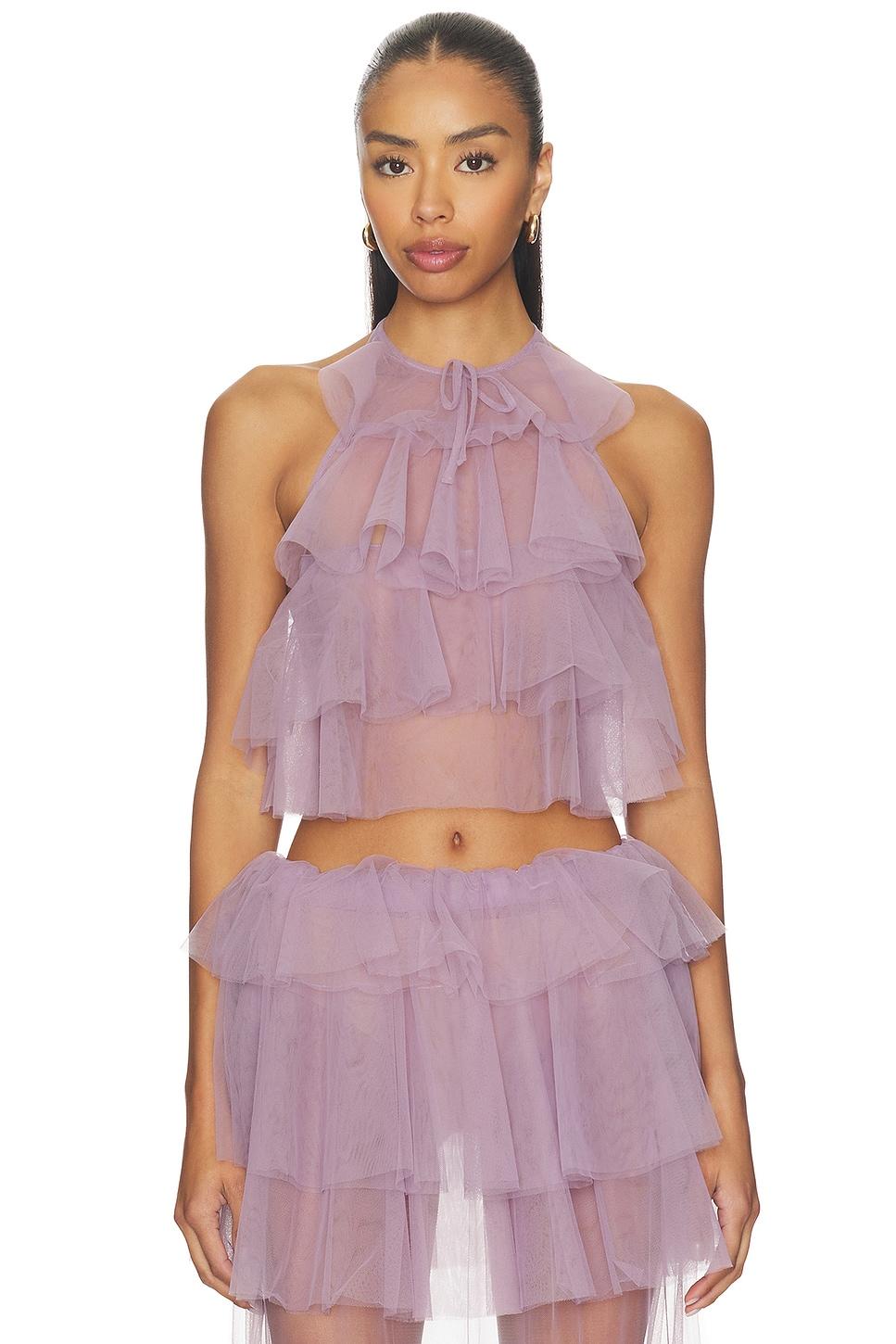 bodil tulle ruffle top