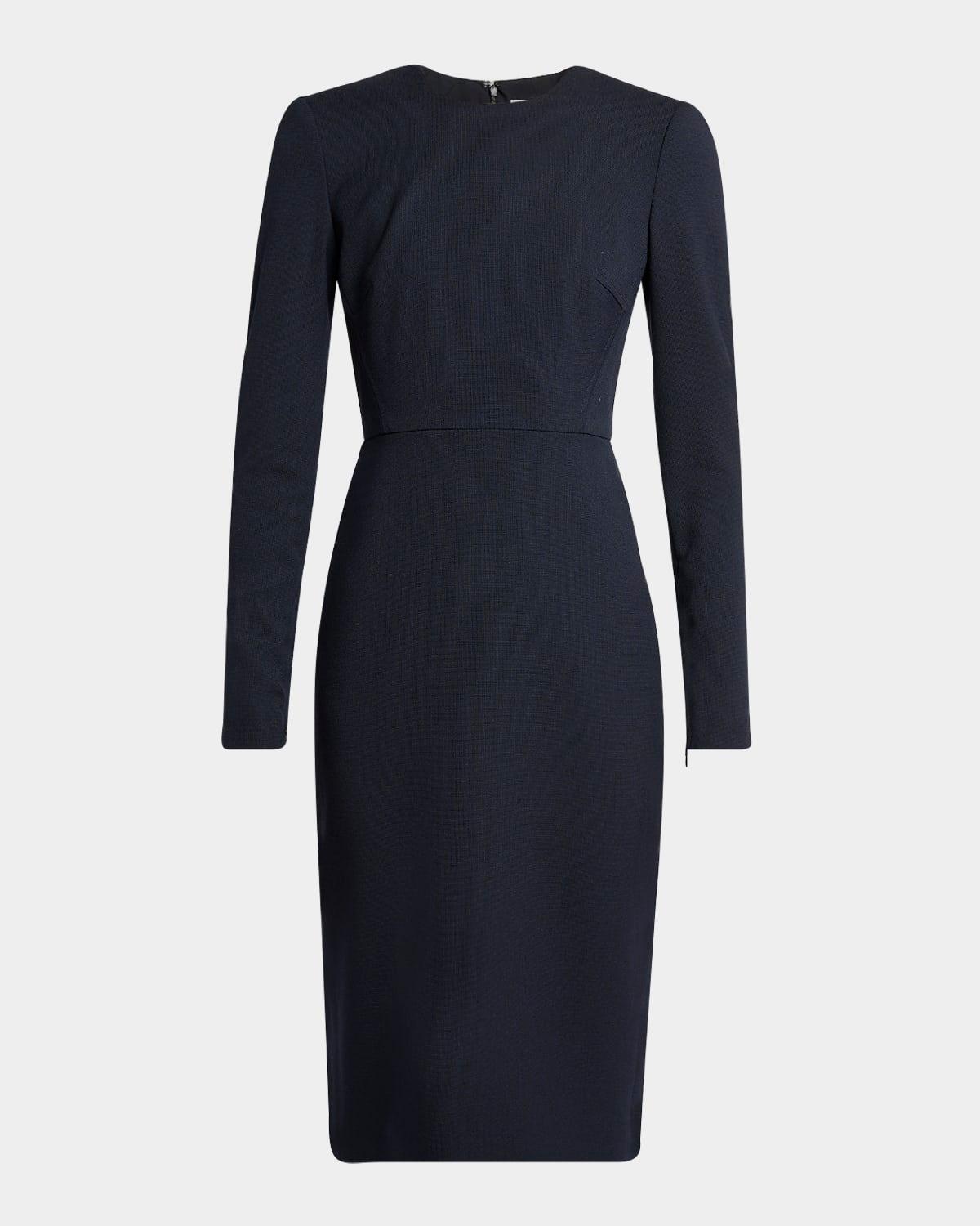 bodycon bi-stretch crepe midi dress