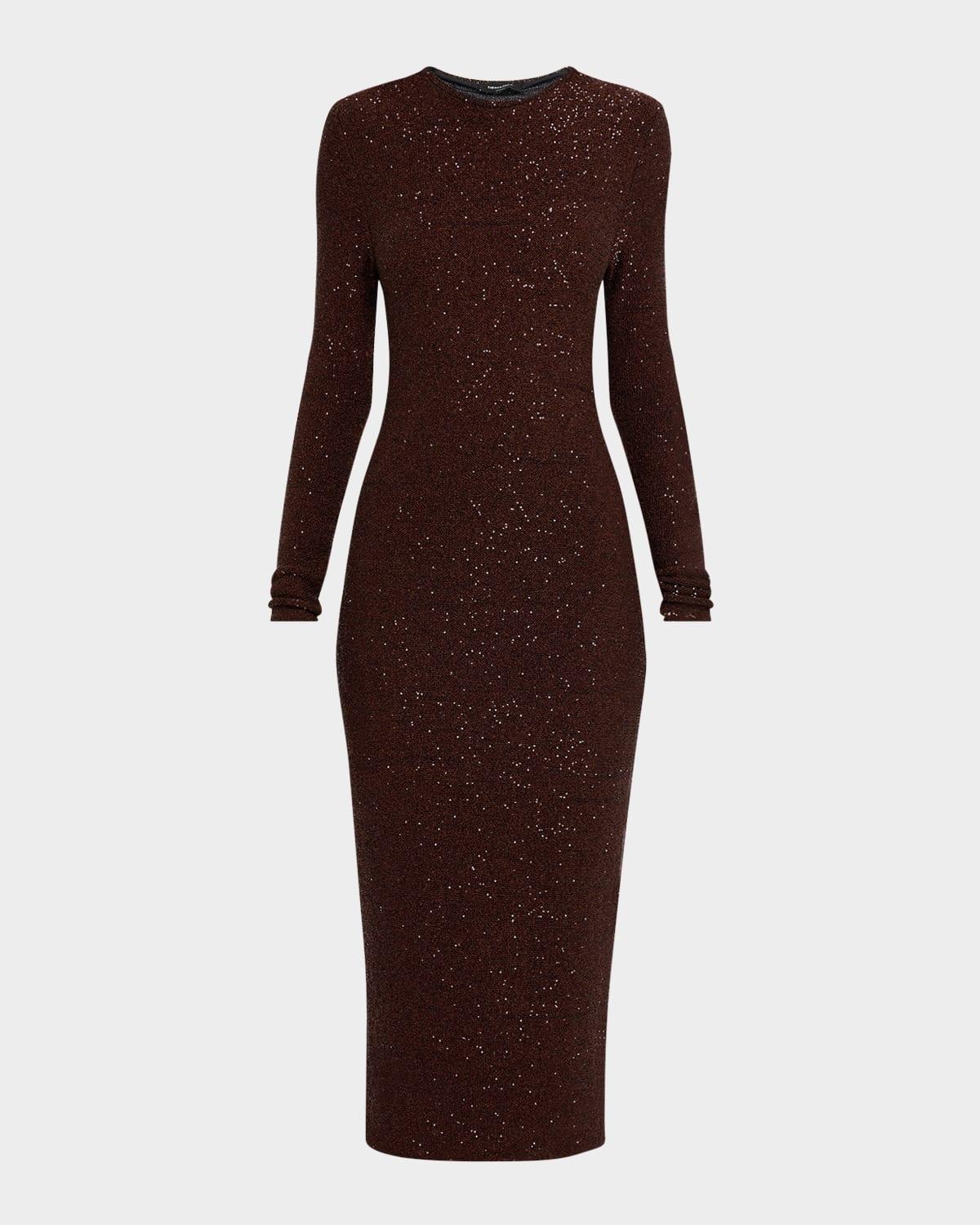 bodycon sequin midi dress