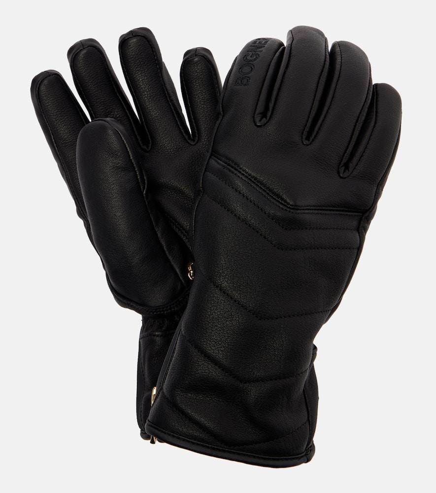 bogner dana quilted leather ski gloves