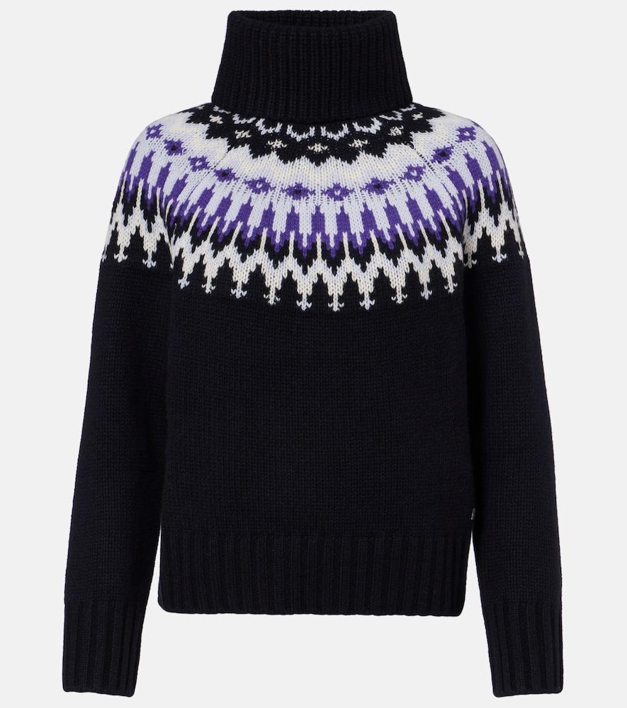 bogner ingrid jacquard cashmere turtleneck sweater