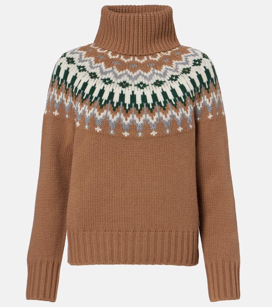 bogner ingrid jacquard cashmere turtleneck sweater