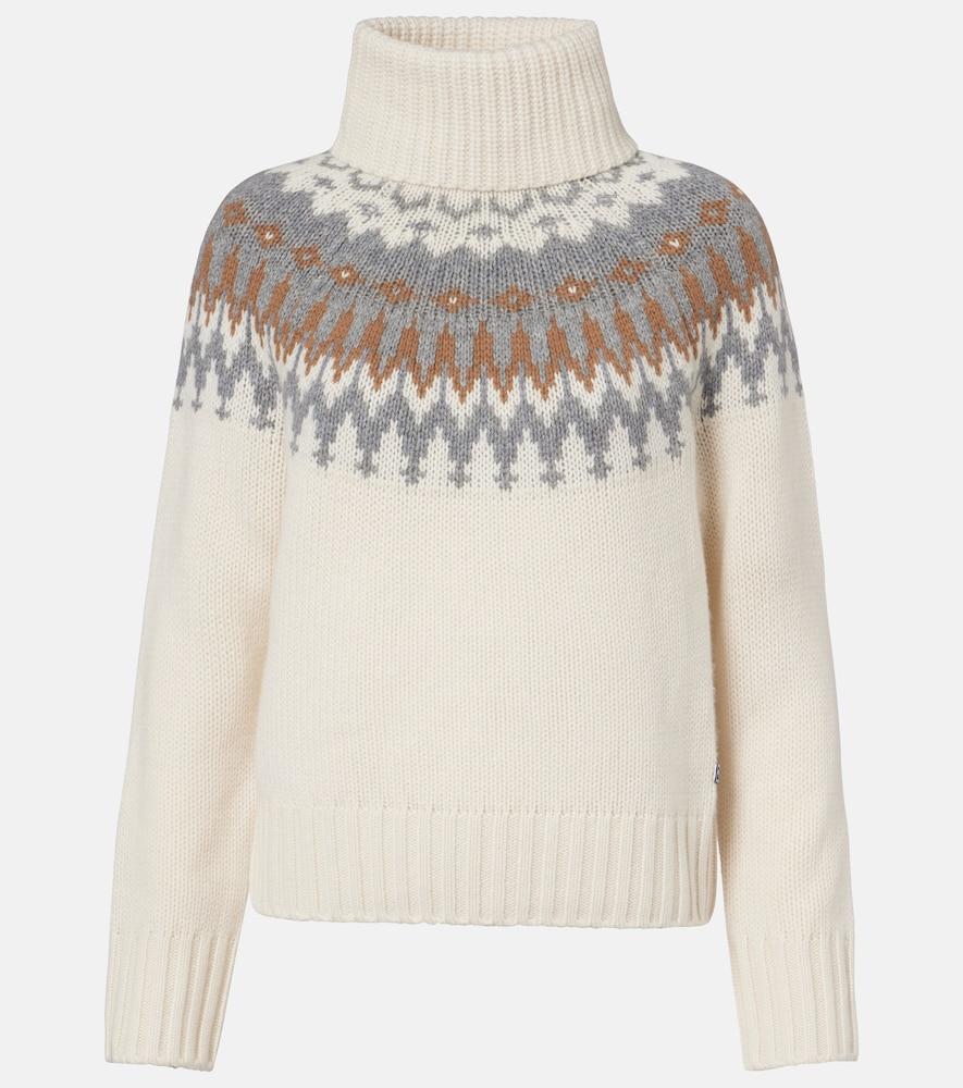 bogner ingrid jacquard cashmere turtleneck sweater