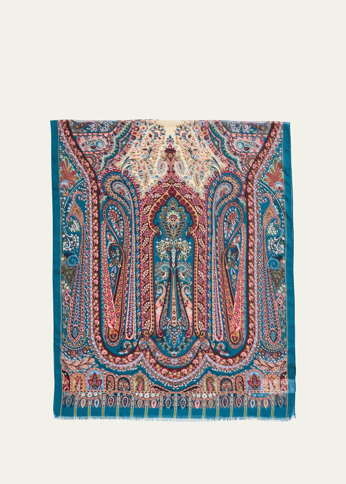 boheme paisley silk scarf