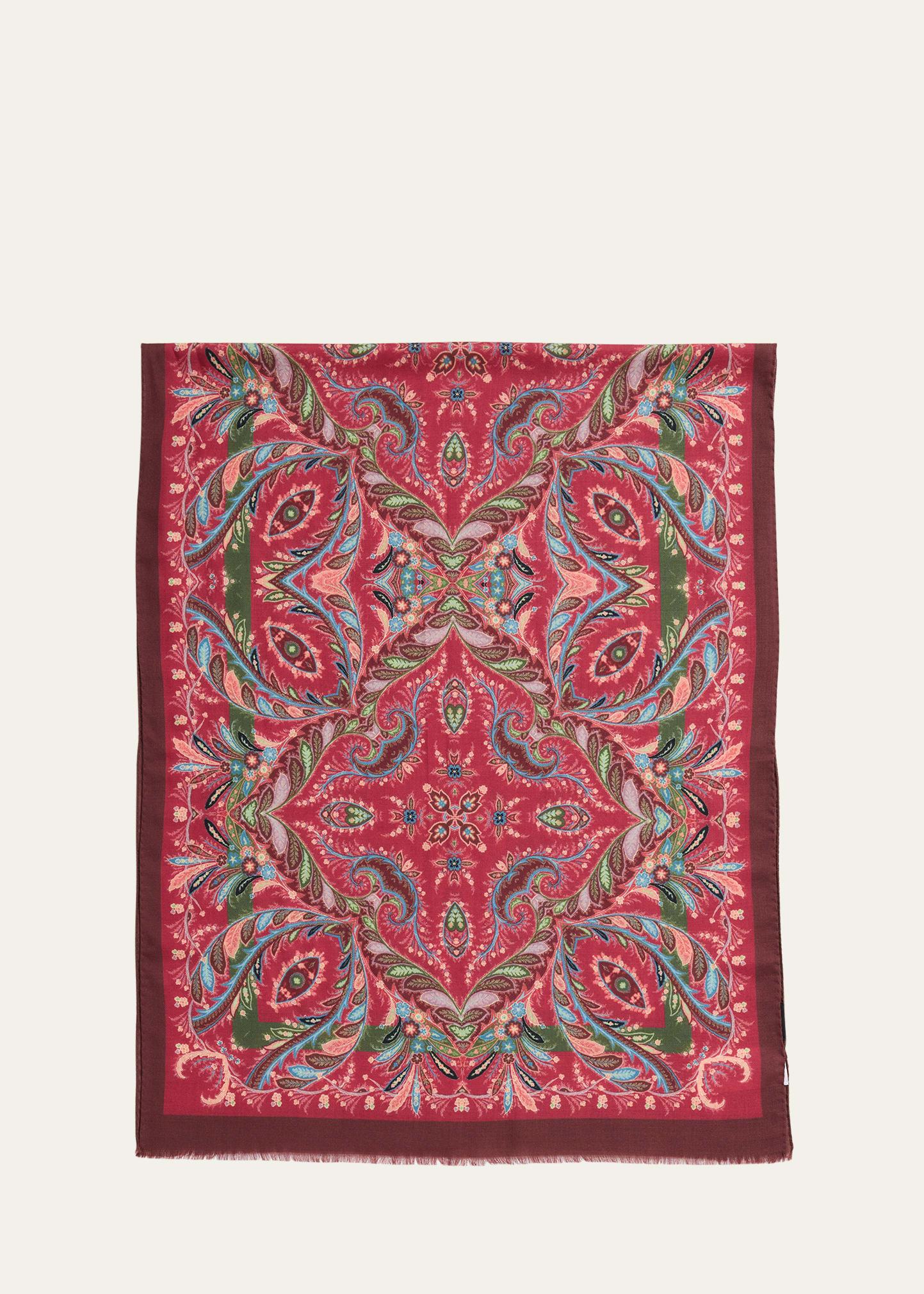 boheme paisley wool scarf