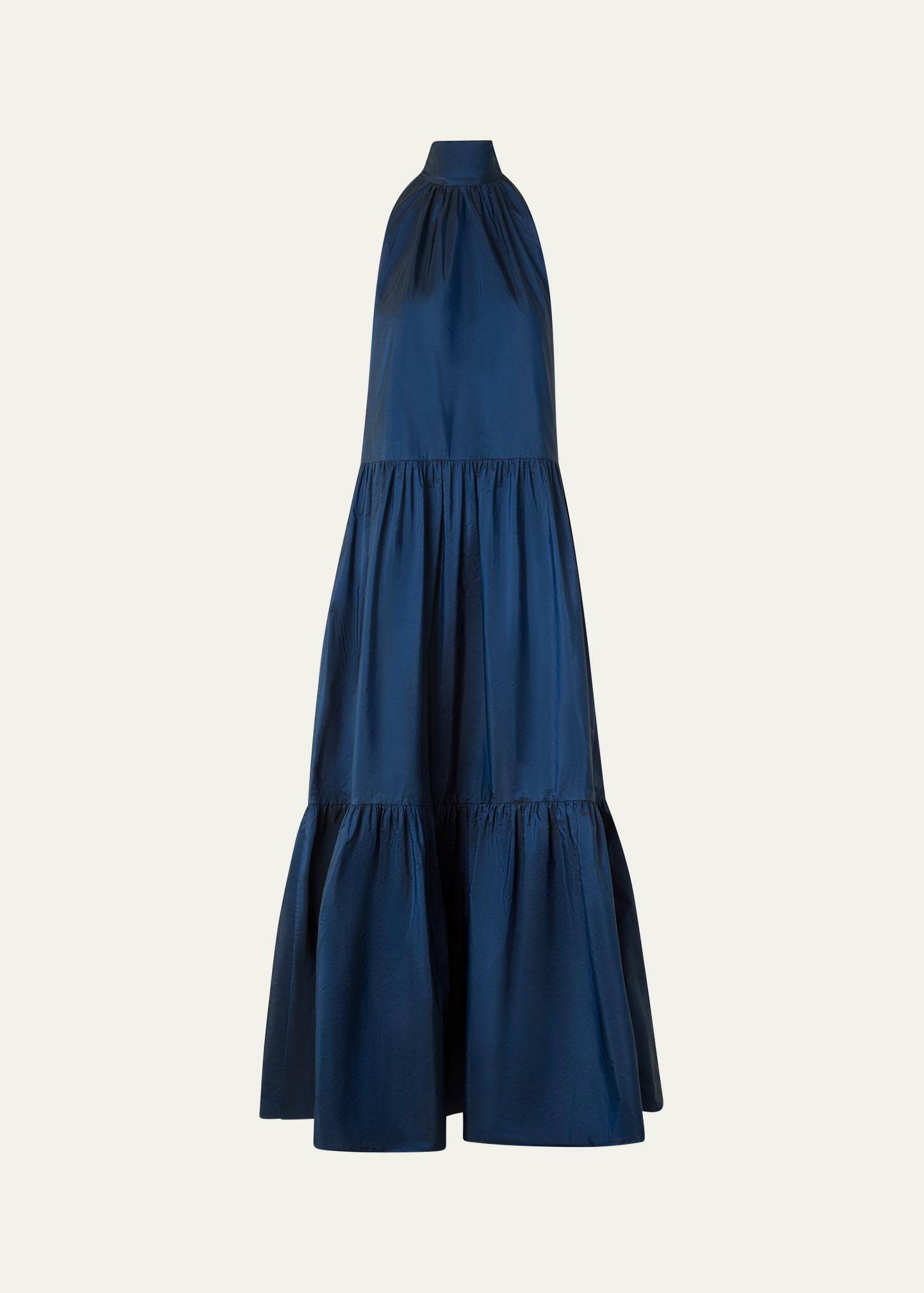 boho flounce halter dress