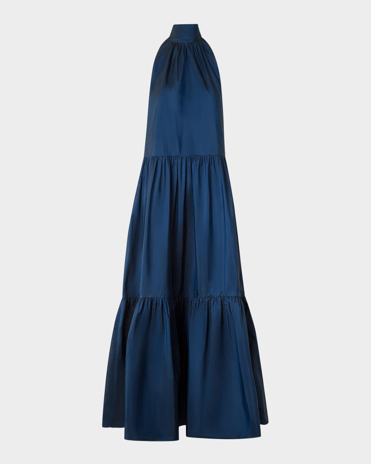 boho flounce halter dress