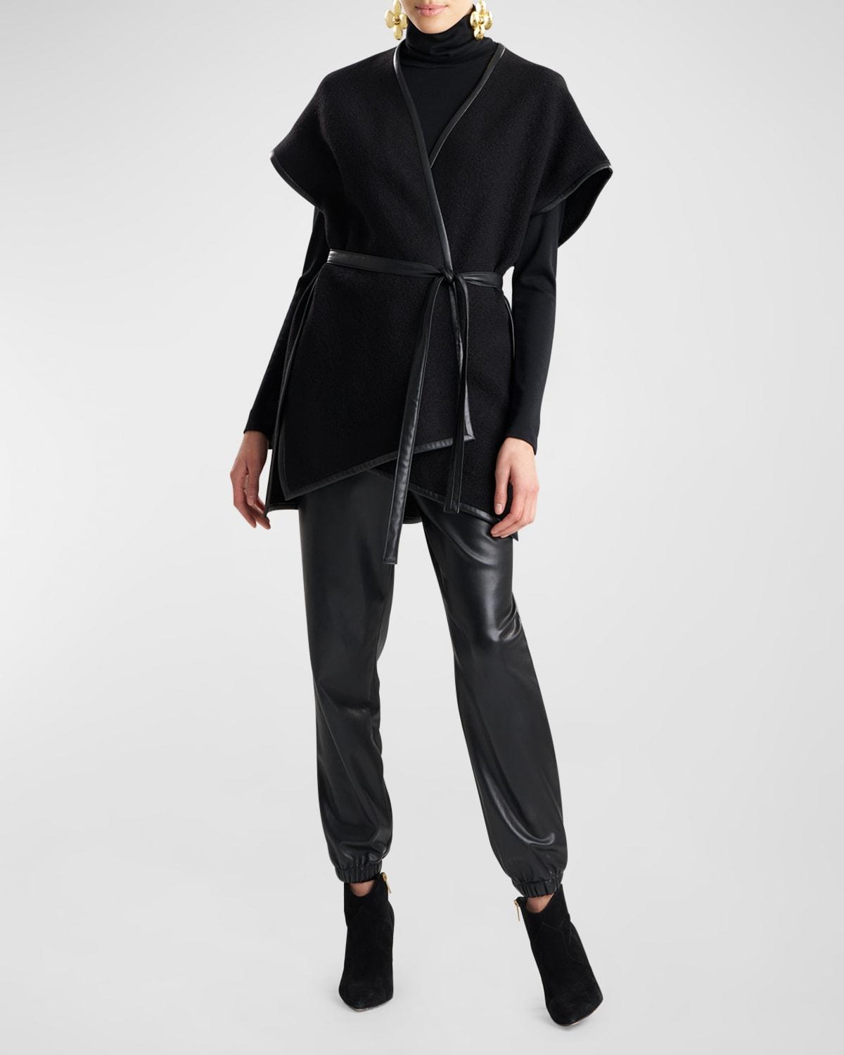 boiled wool wrap poncho