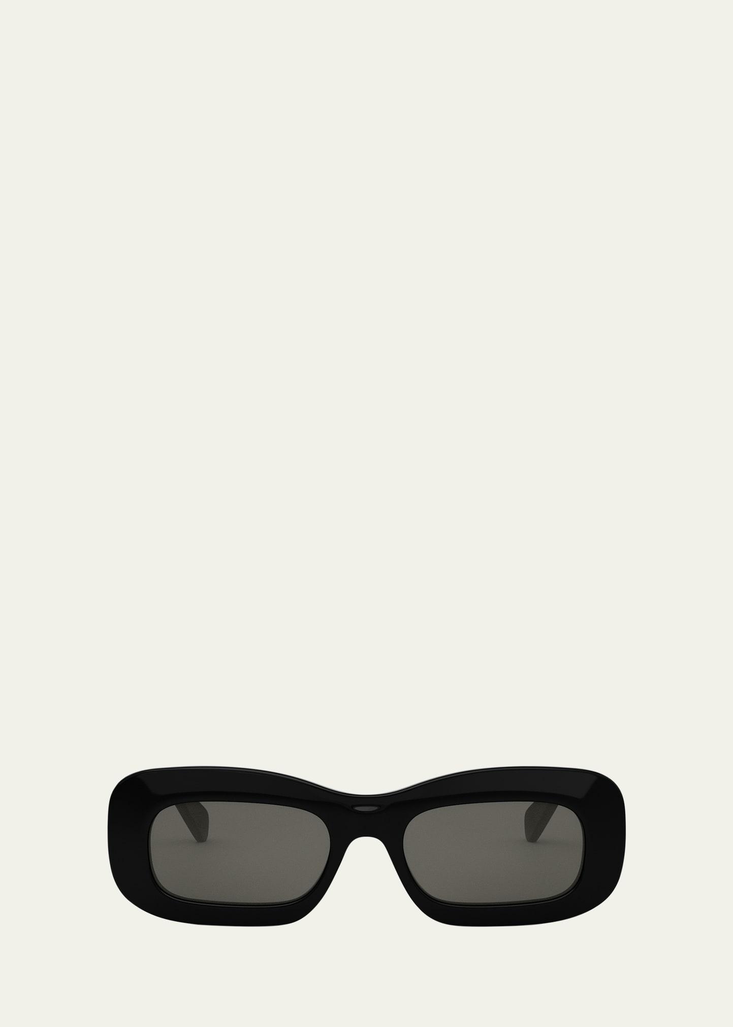 bold 3 dots acetate rectangle sunglasses