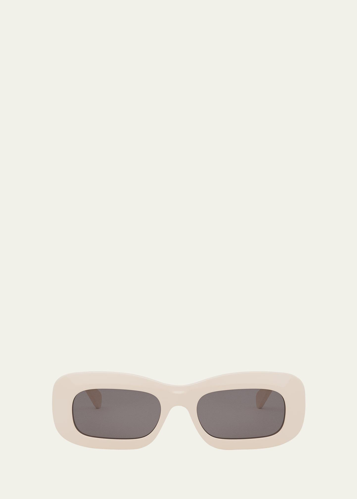 bold 3 dots acetate rectangle sunglasses